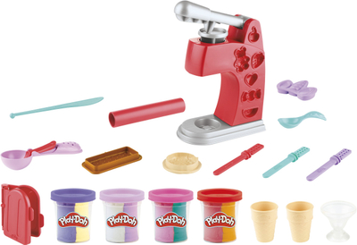 Lodër kreative Play-Doh Magical Frozen Treats, set plasteline shumëngjyrëshe, për akullore imagjinare, shumëngjyrëshe