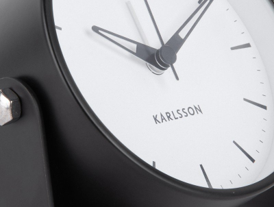 Orë alarmi Karlsson CALM, Ø 9,5 cm, e zezë