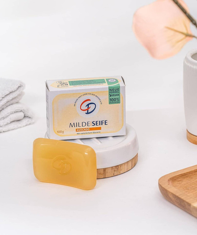Sapun trupi CD Mild me avokado, 100 g, për lëkurë të ndjeshme, transparent