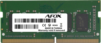 Memorie RAM për laptop AFOX AFSD38BK1L, 8GB DDR3 SODIMM, 1600MHz