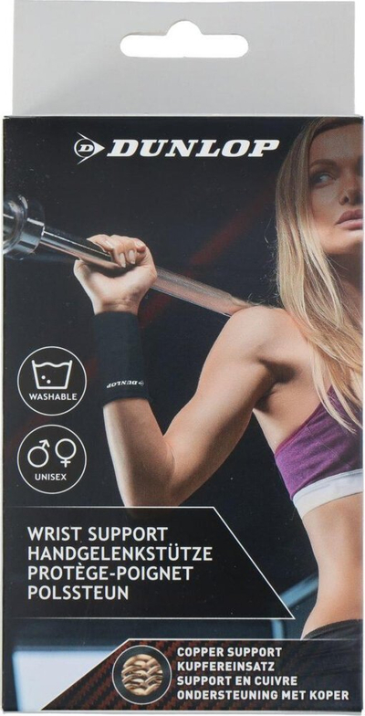 Stabilizues për kyçin e dorës Dunlop Rehabilitation Wrist Stabilizer, elastik, material që merr frymë, ngjyrë e zezë