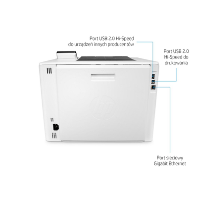 Печатач HP Color LaserJet Enterprise M455dn, ласерски во боја, бел