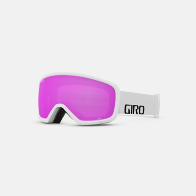 Скијачки очила Giro Stomp, за деца, леќа Amber Pink, со бела рамка