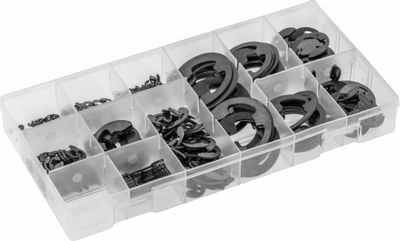 Set me unaza sigurie Hogert Technik HT8G515, 300 copë, 1.5 22 mm, ngjyrë e zezë