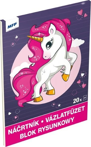 Bllok vizatimi MFP, A4, 20 fletë, i bardhë