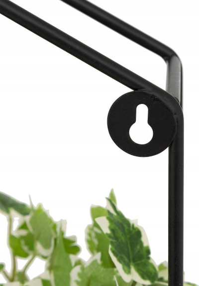 Bimë artificiale varëse Atmosphera Curt, me vazo metal, 35cm, e zezë