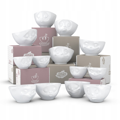 Tas porcelani TASSEN White Grinning Bowl, tas fytyrë, i bardhë