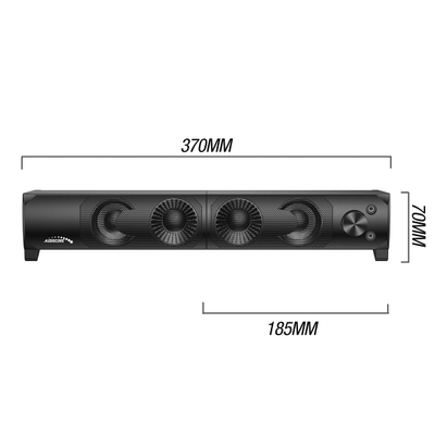 Altoparlantë kompjuterikë Audiocore AC955, soundbar USB, ndriçim RGB, i zi