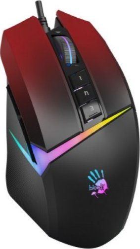 Mouse gaming A4tech Bloody W60 Max Activated, 16000 DPI, me kabllo, i zi me të kuqe