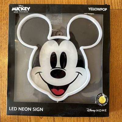 Dekor LED neon Yellowpop Disney Mickey me Fytyrë të Printuar, USB, shumëngjyrësh