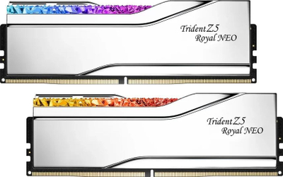 Меморија RAM G.Skill Trident Z5 Royal Neo RGB DDR5, 64GB 6000MHz CL28, Dual Channel, сребрена со RGB