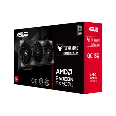 Kartë grafike Asus TUF Radeon RX 9070, 16GB, GDDR6, e zezë