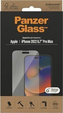 Qelq mbrojtës PanzerGlass Classic Fit për iPhone 14 Pro Max, 1 copë, transparent