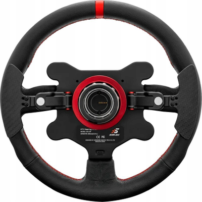 Timon Sim Racing Simagic GTS, 30 cm, lëkurë, i zi