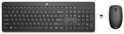 Set tastjere dhe maus HP 235, wireless, me nano marrës USB, ngjyrë e zezë