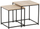 Set tavolinash kafeje Boltze Loft Boras, metal dhe dru, set 2 copë, bezhë