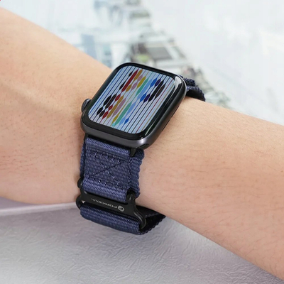 Rrip ore Forcell F-Design FA05 për Apple Watch 38/40/41mm, najlon, blu