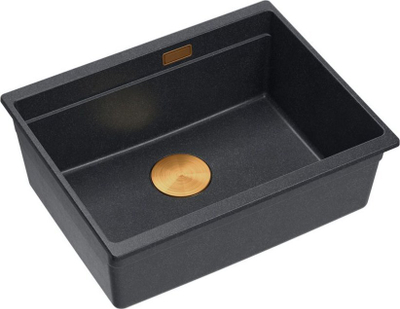 Lавабо за кујна Quadron Logan 100, 59.5x45.1 cm, 1 леген, гранит, црн