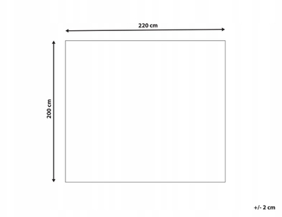 Batanije Beliani Ampara, 220x200 cm, pambuk, krem e bardhë