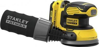 Lëmushe orbitale Stanley Fatmax SFM V20, 18V, pa kabllo, e verdhë me të zezë