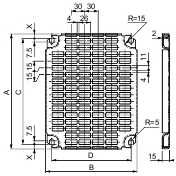 Plakë montuese Schneider Electric NSYMR86, çelik i galvanizuar, 551x750mm, gri