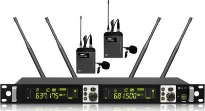 Set mikrofonësh wireless Avtek WM 2B, 2 bodypack, me headset