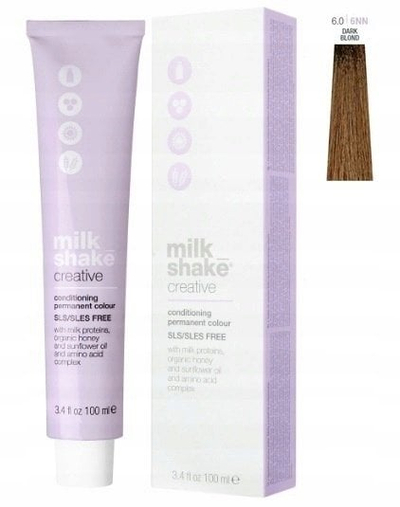 Bojë flokësh MilkShake Creative, 100ml, 6.0 Dark Blond, bjonde e errët