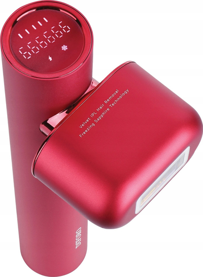 Epilator IPL Diforo Velvet, me ekran dixhital, portativ, i kuq metalik
