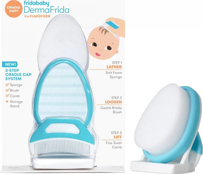 Set kundër kapakut të djepit Frida Baby Flake Fixer, 3 në 1, për bebe