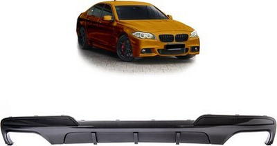 Difuzer i pasëm BMW Seria 5 F10 F11, për tampon Sport, pamje karboni, i zi