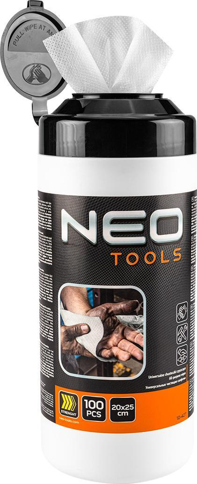 Peceta pastruese Neo Hand, 100 copë, për duar dhe sipërfaqe, me aromë agrumesh