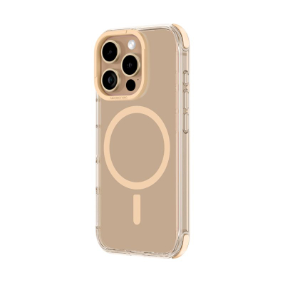 Футрола за телефон Amazingthing Omni Mag за iPhone 16 Pro Max, MagSafe, проѕирна, розе голд