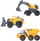 Set lodrash ndërtimi Dickie Toys Volvo Construction Site Vehicles, 3 automjete, 16 cm, shumëngjyrëshe