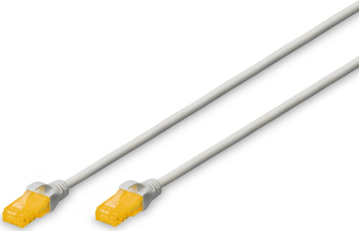 Kabllo rrjeti Digitus CAT 6A Slim Patch Cord, U UTP, gri