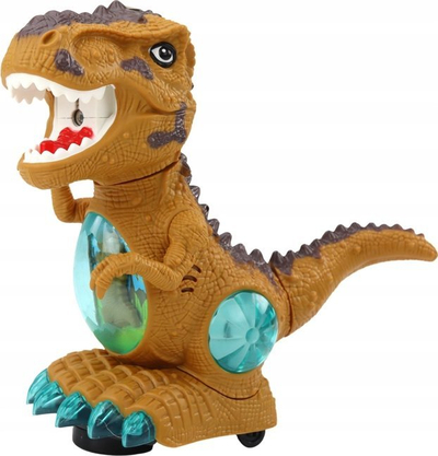 Lodër dinosauer LEAN Toys Battery Powered Dancing, sensor pengesash, drita dhe tinguj, efekt tymi, shumëngjyrëshe