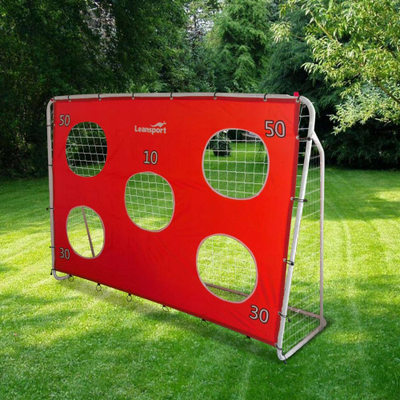 Portë futbolli Homcom me target, 213x152x75cm, për stërvitje, e kuqe