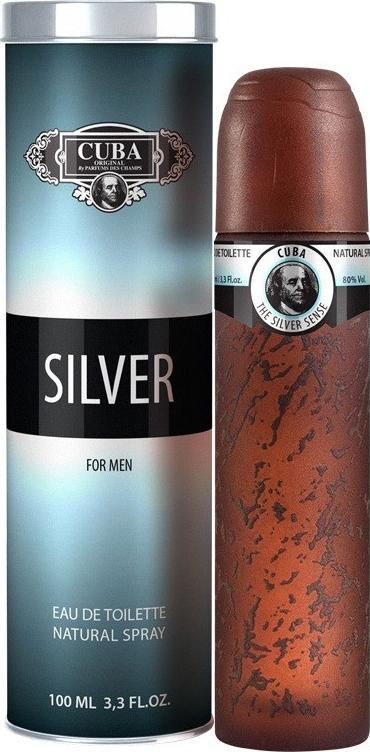 Parfum Cuba Silver EDT për burra, 100 ml