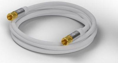 Кабел за антена Wentronic Goobay 70653, F во F, 10 m, 135 dB, бел
