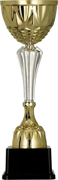 Kupë trofe metalike Gold Silver 3153C, 36.5cm, bazë e zezë