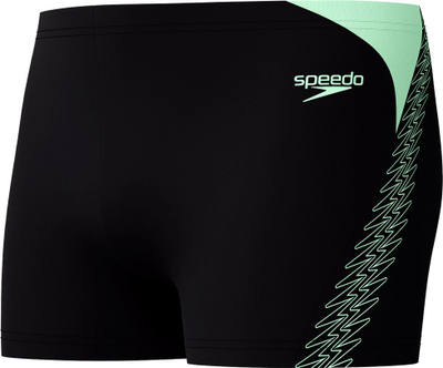 Rroba banje çunash Speedo Hyperboom Splice Aquashort, Endurance+, të zeza me jeshile