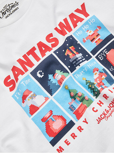 Maicë për meshkuj Jack&Jones X-Mas Crew Neck, e bardhë