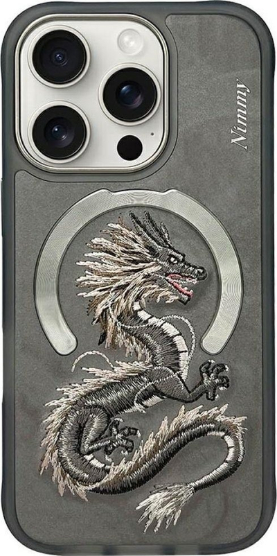 Мобилен футроло Tech-Protect Nimmy Dragon MagSafe за iPhone 16 Pro Max, TPU, со MagSafe, сива