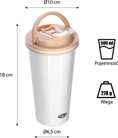 Termus Nils Extreme Nils Camp NCB18, 500ml, çelik inox, i bardhë