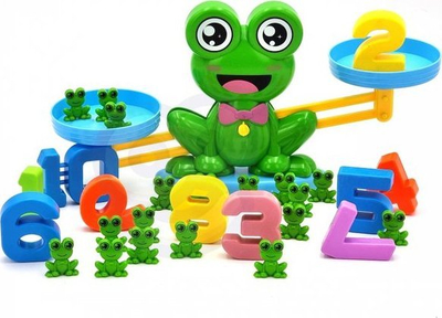 Lojë edukative Woopie Fun Frog Balance, peshore për numërim, 5+, shumëngjyrëshe