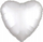 Balonë folie Silk Lustre Heart, 18\", zemër, e bardhë