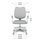 Karrige ergonomike zyre Mark Adler Junior 4.6, rrotulluese, me rrjetë, gri