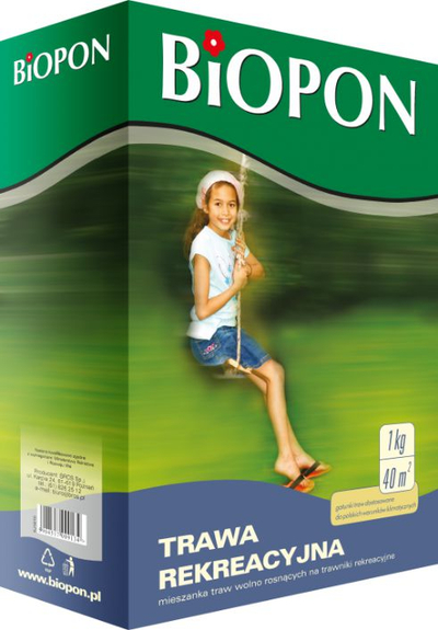 Семе од трева Biopon Recreational, за рекреативни зони, 500 g, до 20 m²