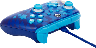Gamepad PowerA XBGP0229-01, me kabllo USB, për Xbox Series X S, blu kuqe bardhë