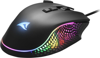 Maus lojërash Sharkoon SHARK Force II, me kabllo, 4200 DPI, RGB, i zi