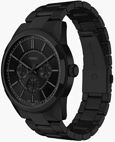 Orë dore për meshkuj Fossil Pearson Multifunction, e zezë